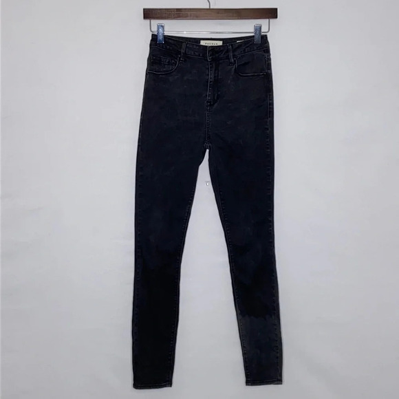 Pacsun Super High Rise Skinniest Acid Wash Black - Picture 3 of 11